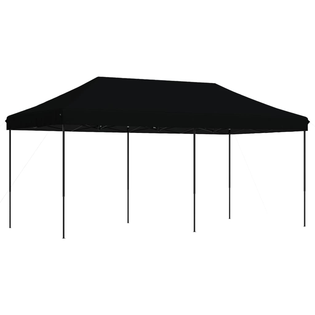 Partytent inklapbaar pop-up 580x292x315 cm zwart