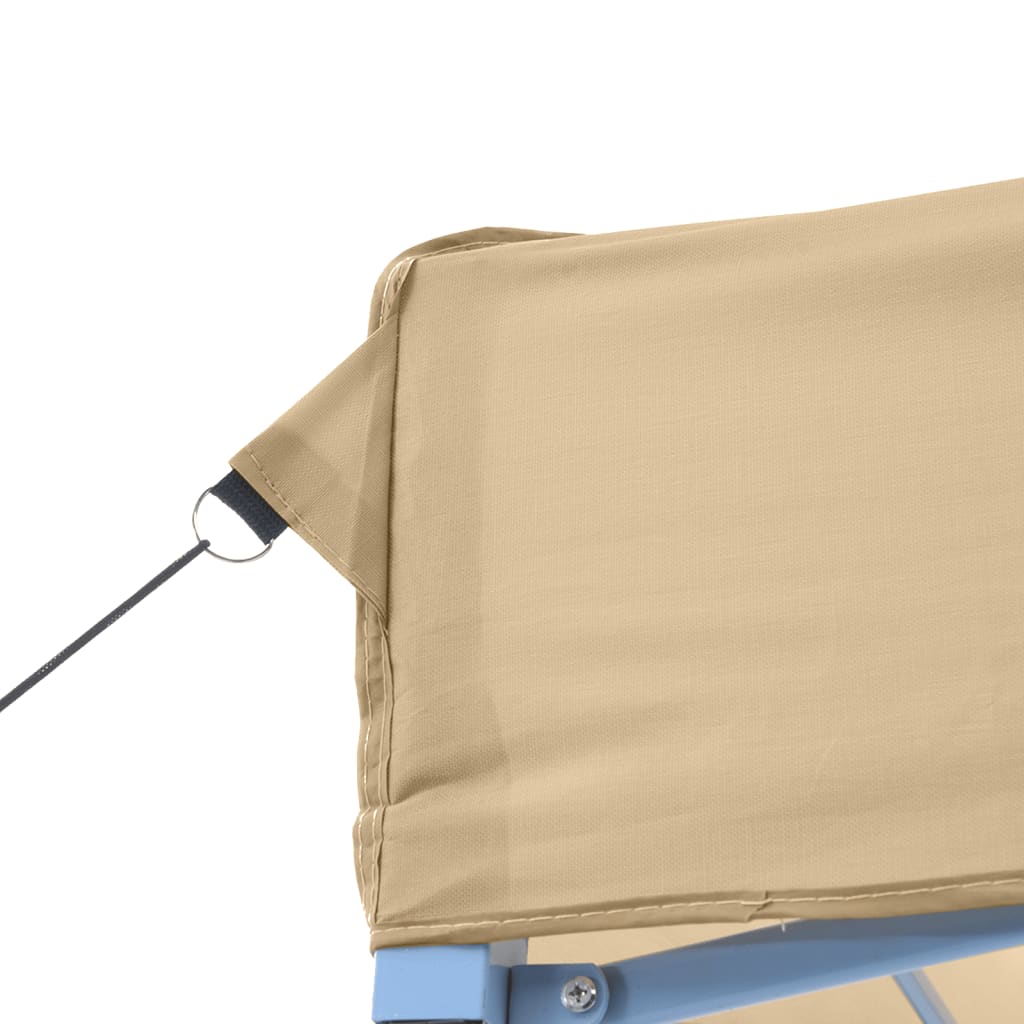 Partytent inklapbaar pop-up met 3 zijwanden beige