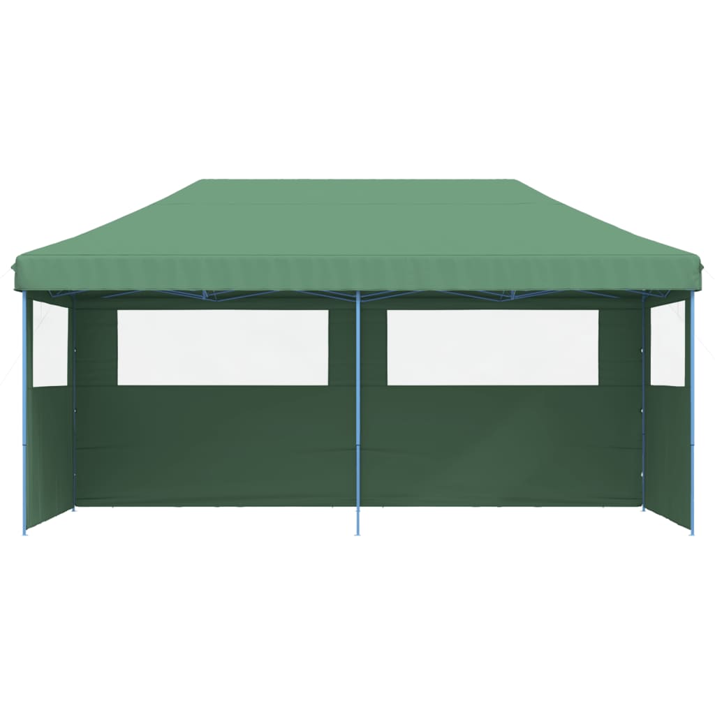 Partytent inklapbaar pop-up met 3 zijwanden groen