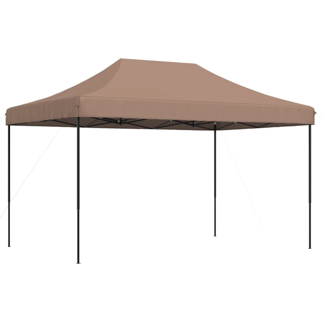 Partytent inklapbaar pop-up 440x292x315 cm bruin