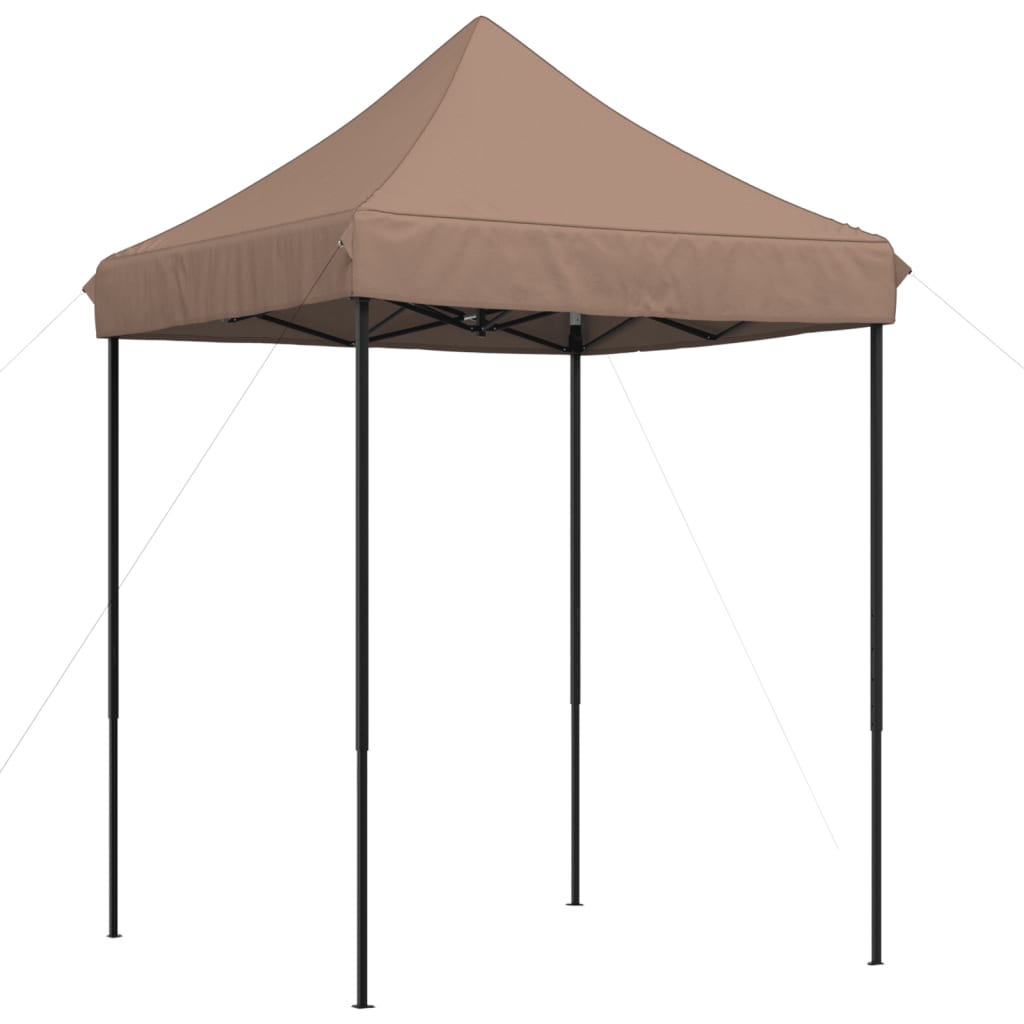 Partytent inklapbaar pop-up 200x200x306 cm bruin