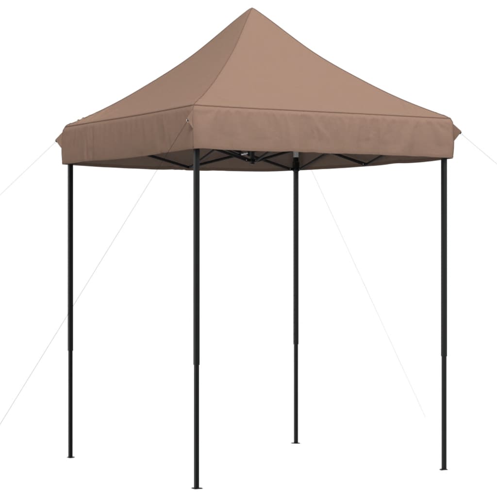 Partytent inklapbaar pop-up 200x200x306 cm bruin