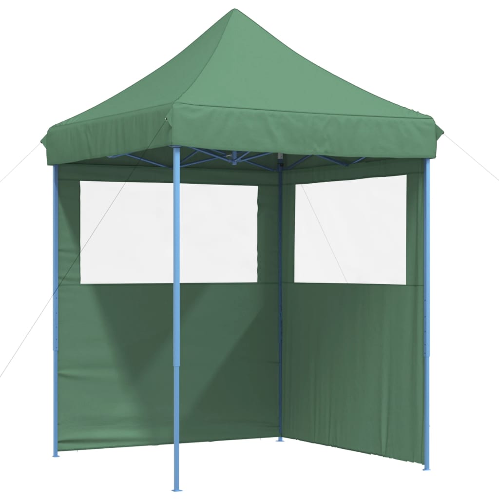 Partytent inklapbaar pop-up met 2 zijwanden groen