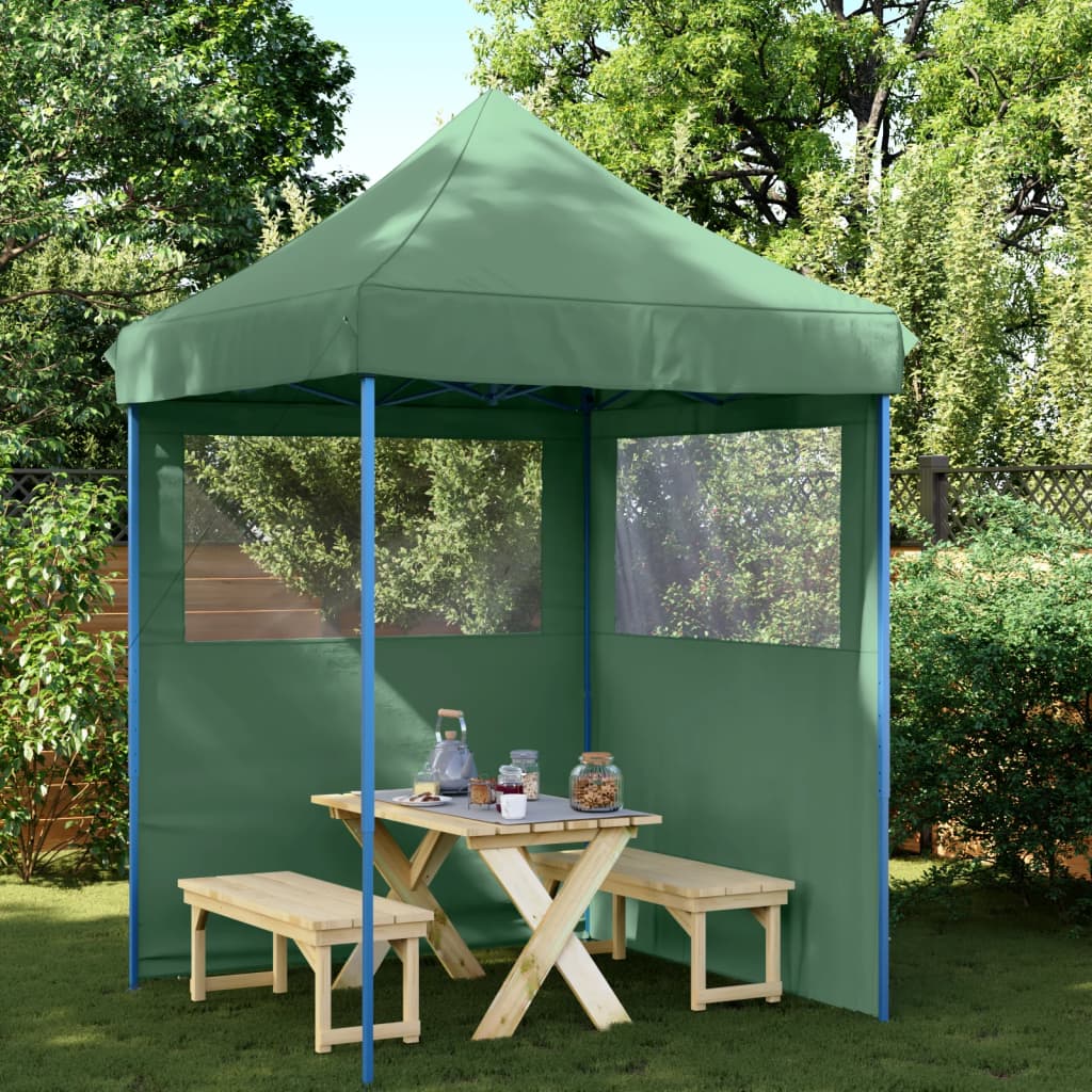 Partytent inklapbaar pop-up met 2 zijwanden groen