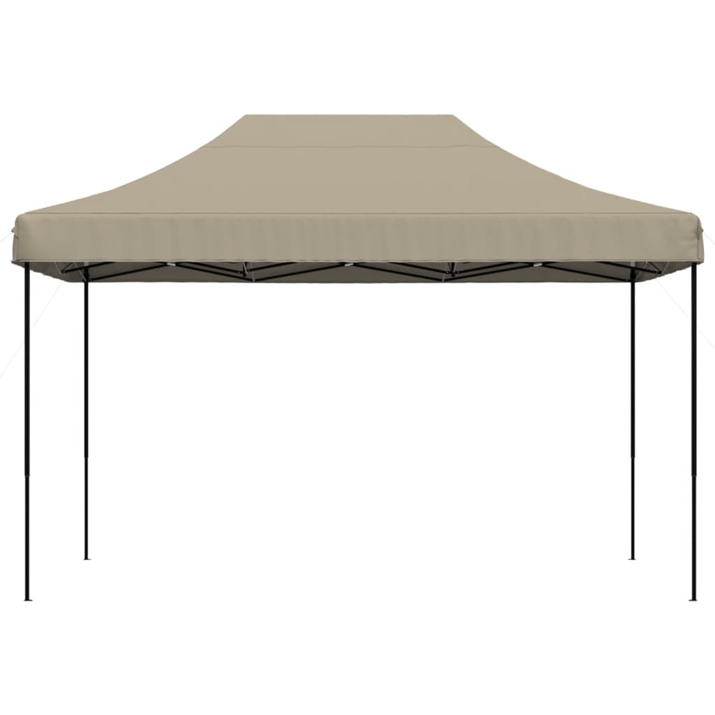 Partytent inklapbaar pop-up 410x279x315 cm taupe