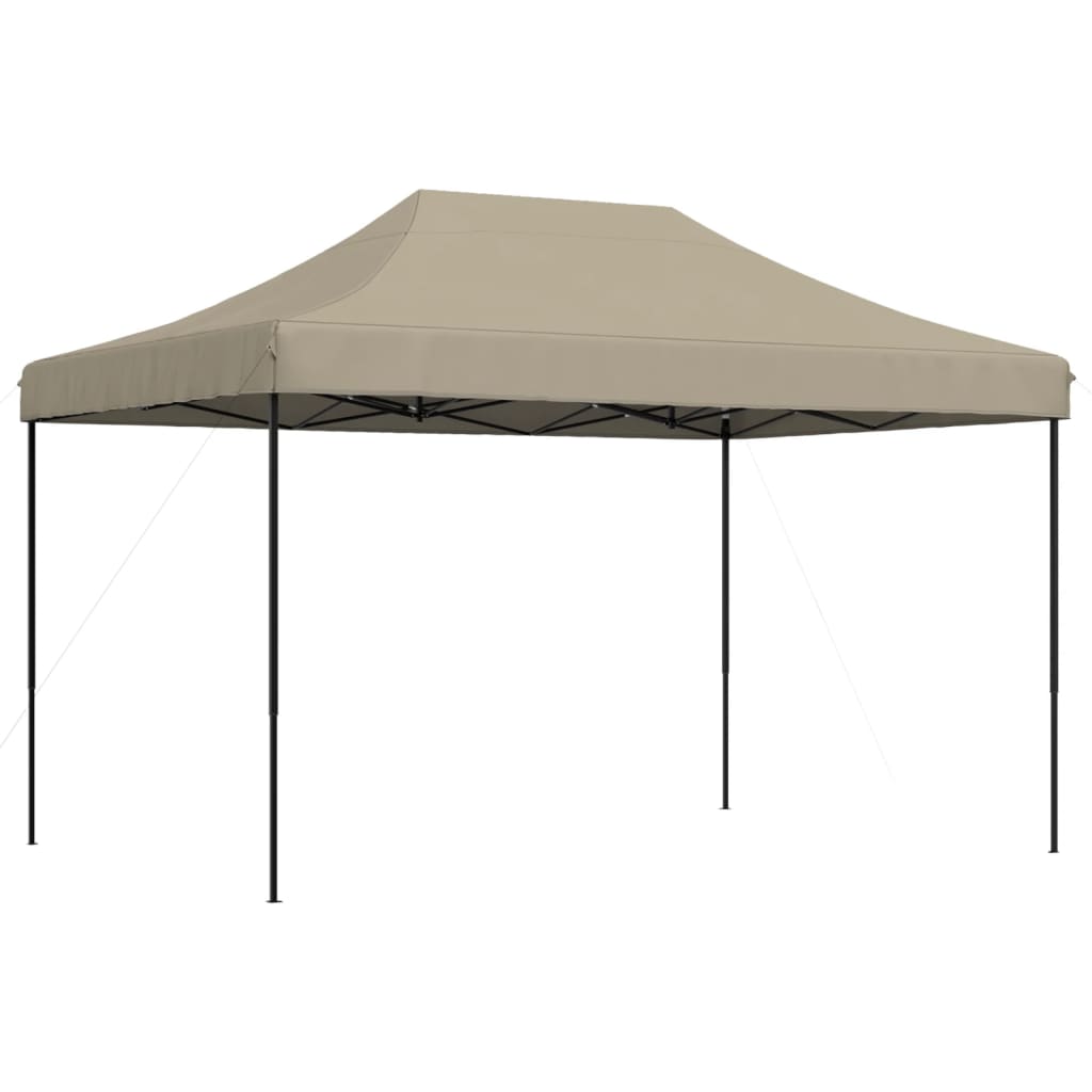 Partytent inklapbaar pop-up 410x279x315 cm taupe