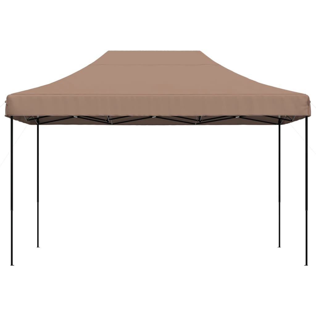 Partytent inklapbaar pop-up 410x279x315 cm bruin