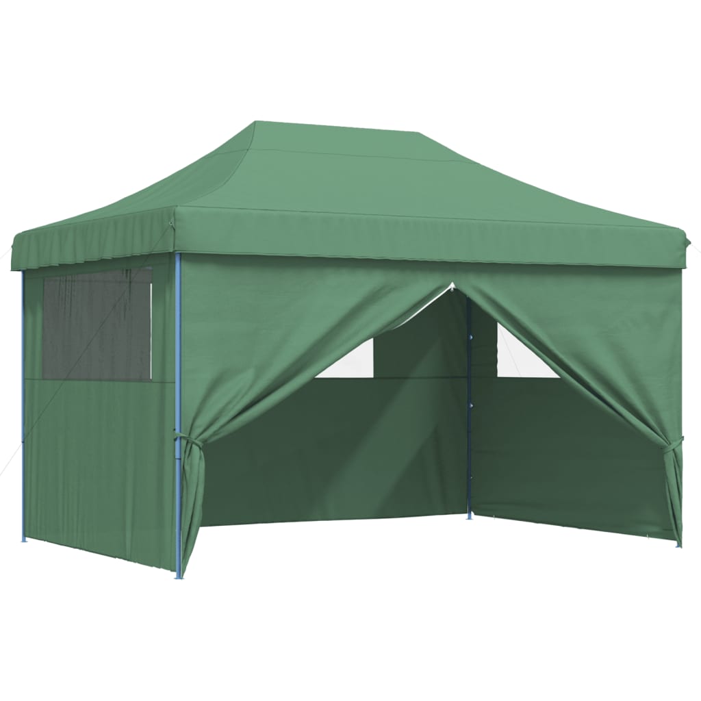 Partytent inklapbaar pop-up met 4 zijwanden groen