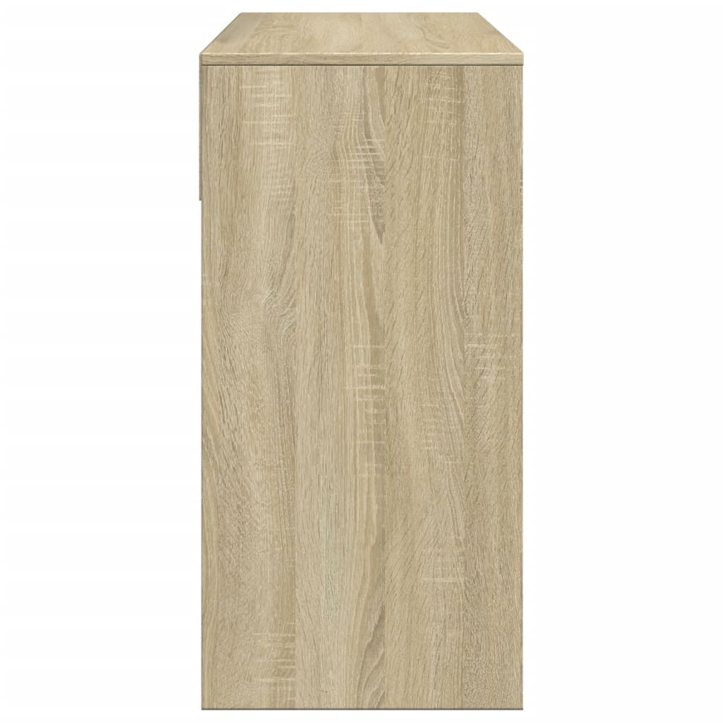 Kaptafel met spiegel 80x39x80 cm sonoma eikenkleurig