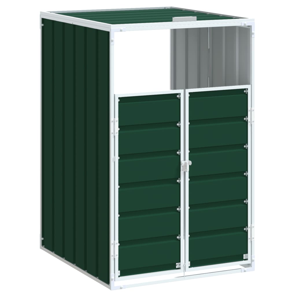 Containerberging voor 1 container 72x81x115 cm staal groen