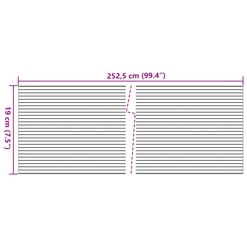 Tuinschermen 10 st 252,5x19 m PVC lichtgrijs