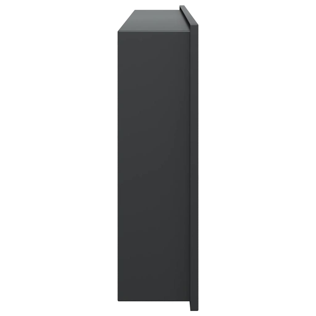 Douchenis 62x32x9 cm roestvrijstaal matzwart