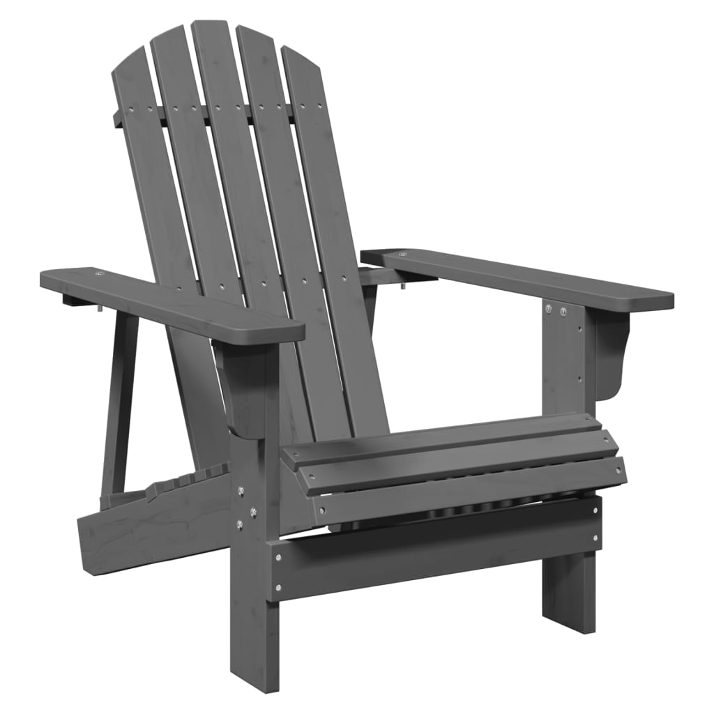 Stoel Adirondack 69x85x90,5 cm massief vurenhout grijs