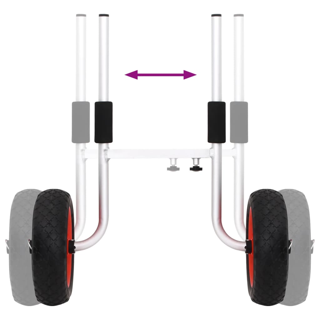 Kajaktrolley 90 Kg Aluminium 1 26 x 56.5-72.5 x 63.5 cm