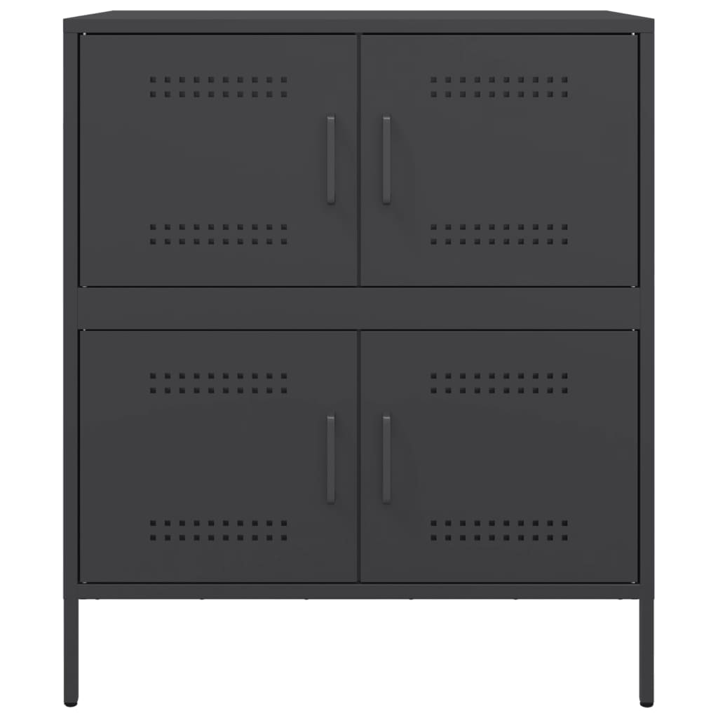 Dressoir 68x39x79 cm staal zwart