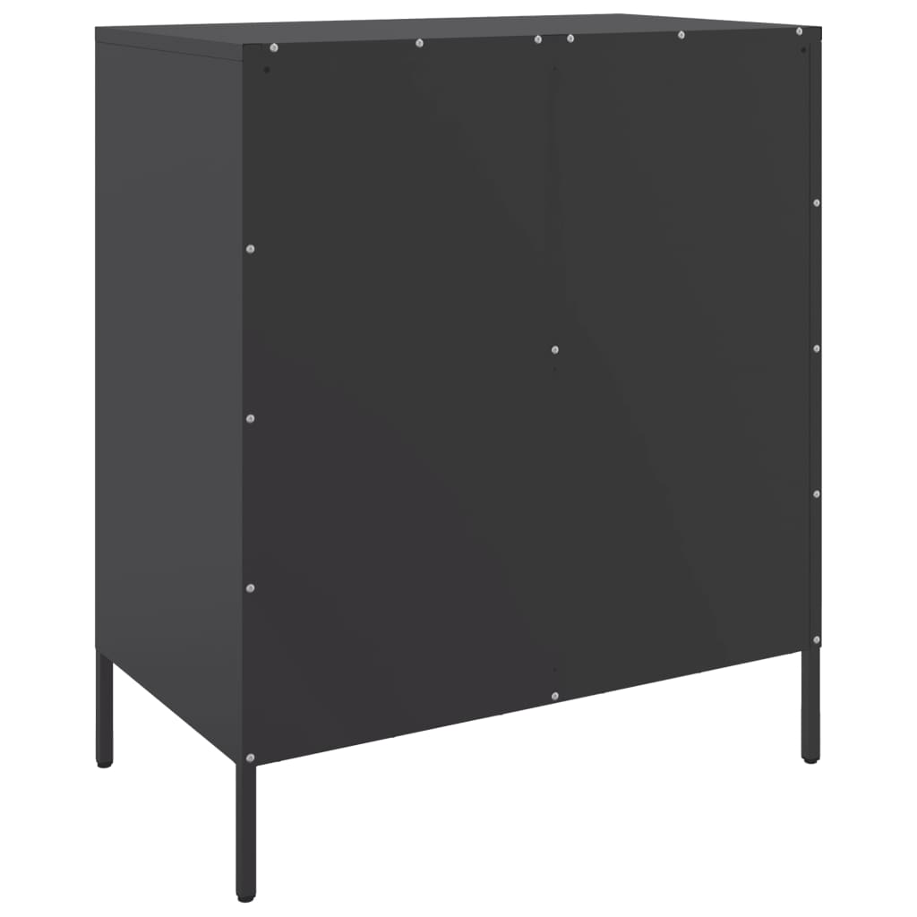 Dressoir 68x39x79 cm staal zwart