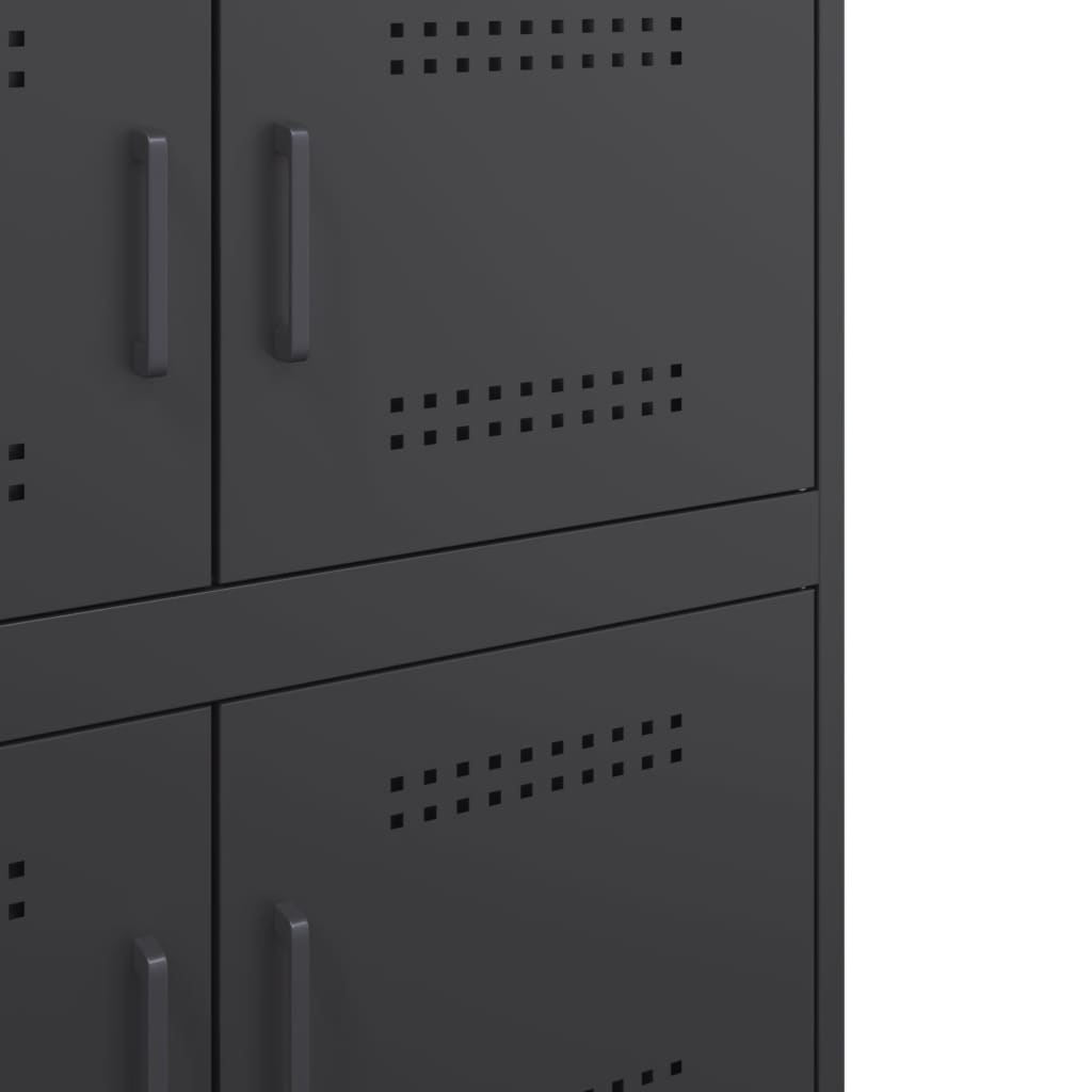 Dressoir 68x39x79 cm staal zwart