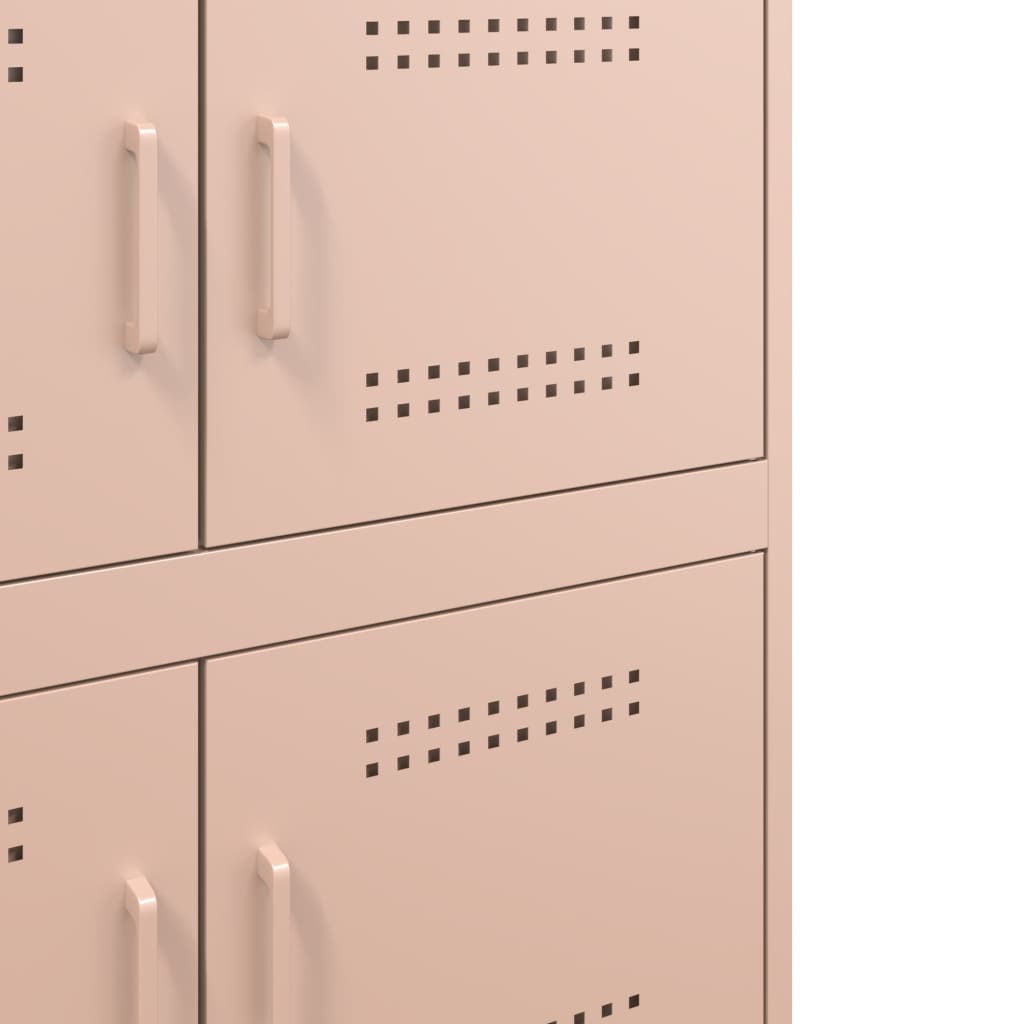 Dressoir 68x39x79 cm staal roze