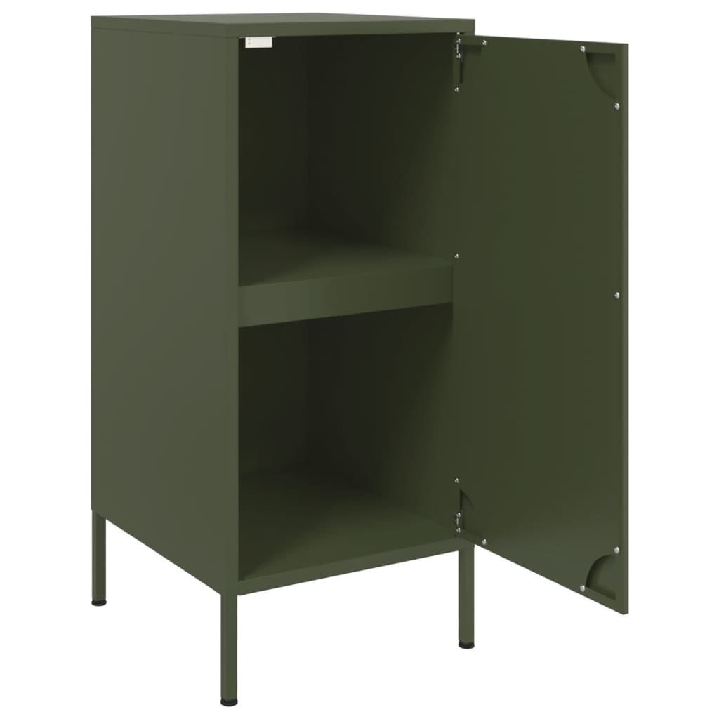 Dressoir 36x39x79 cm koudgewalst staal olijfgroen