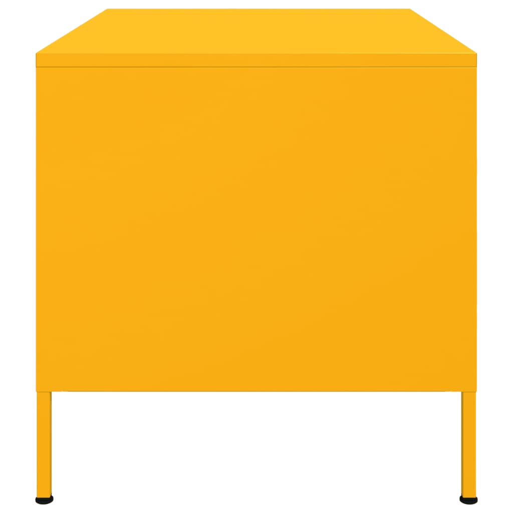 Salontafel 68x50x50,5 cm koudgewalst staal mosterdgeel