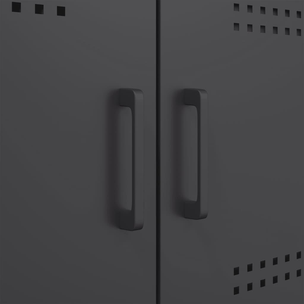 Dressoir 100,5x39x79 cm koudgewalst staal zwart