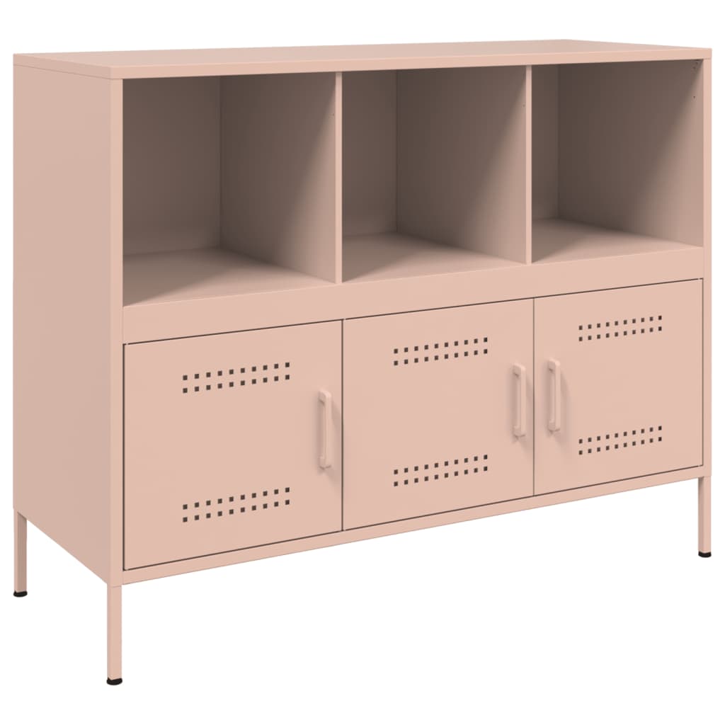 Dressoir 100,5x39x79 cm koudgewalst staal roze