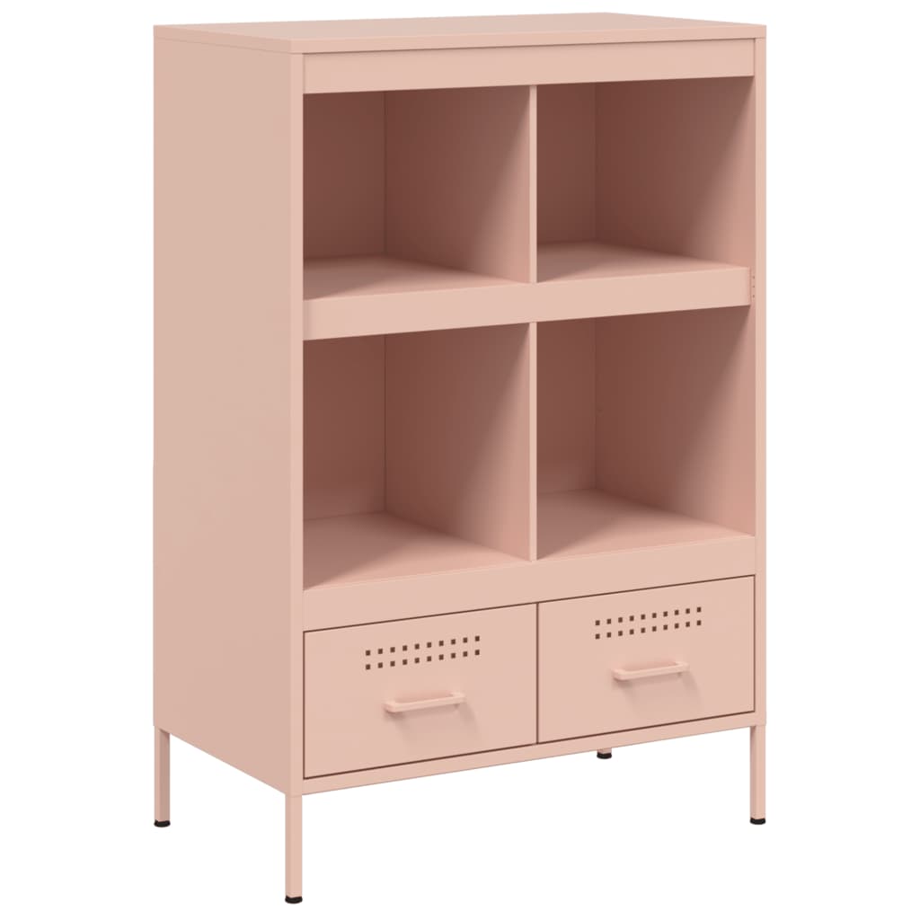 Hoge kast 68x39x101,5 cm koudgewalst staal roze