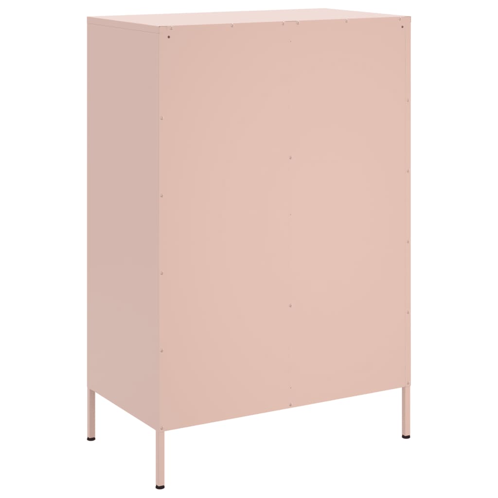 Hoge kast 68x39x101,5 cm koudgewalst staal roze