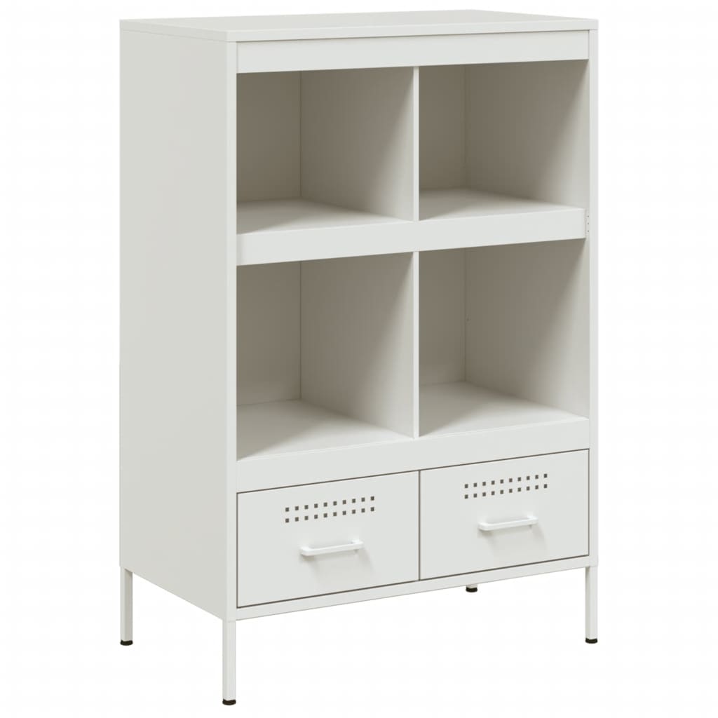 Hoge kast 68x39x101,5 cm koudgewalst staal wit