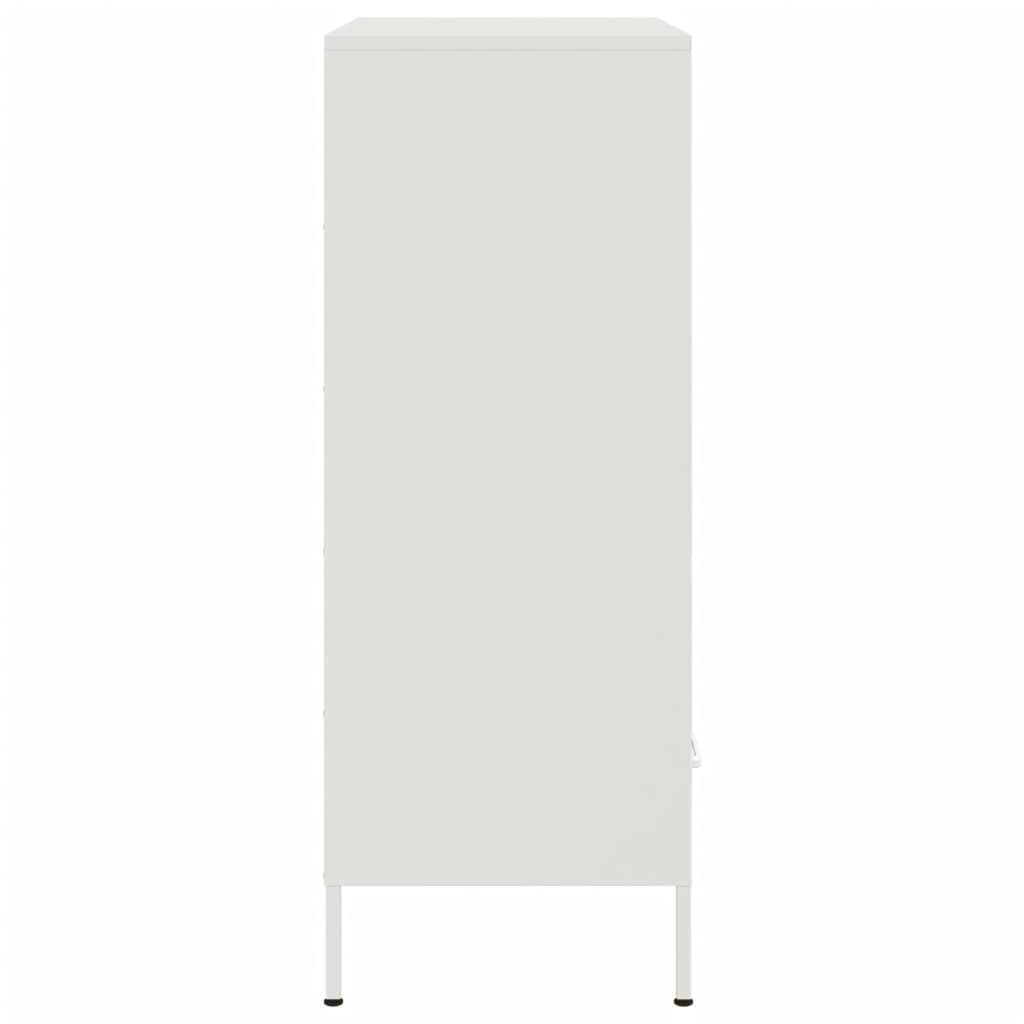 Hoge kast 68x39x101,5 cm koudgewalst staal wit