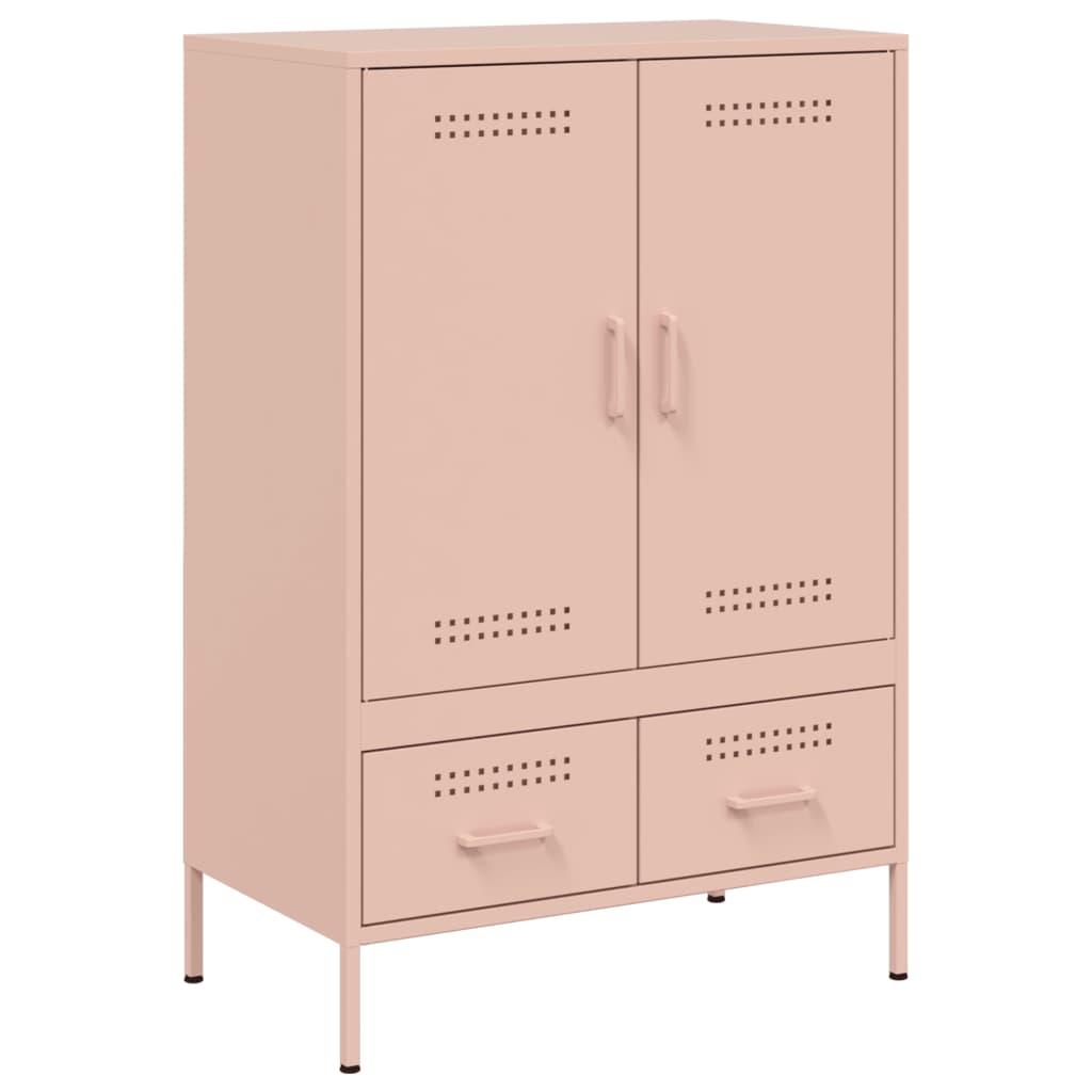 Hoge kast 68x39x101,5 cm koudgewalst staal roze