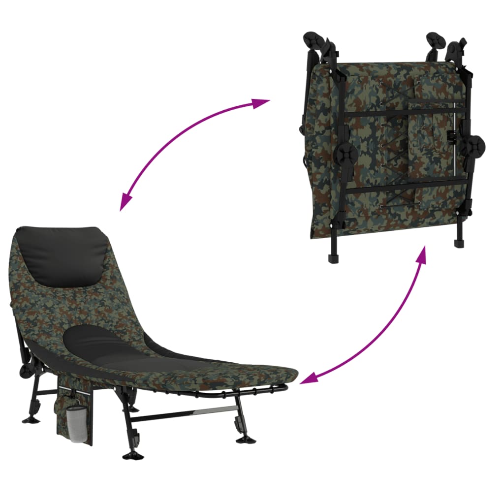 Visbed Met Verstelbare Modderpoten Inklapbaar Camouflage