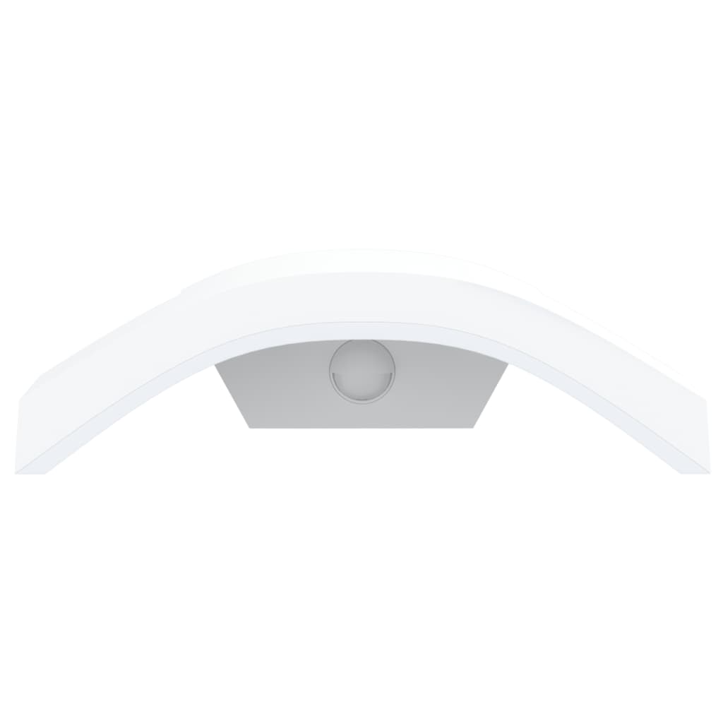 Buitenwandlamp LED met sensors gegoten aluminium wit