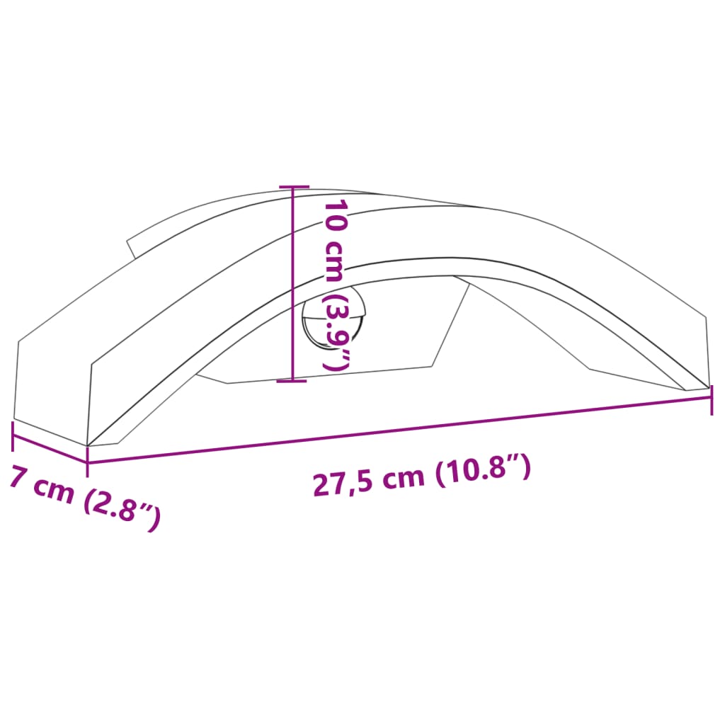 Buitenwandlamp LED met sensors gegoten aluminium wit