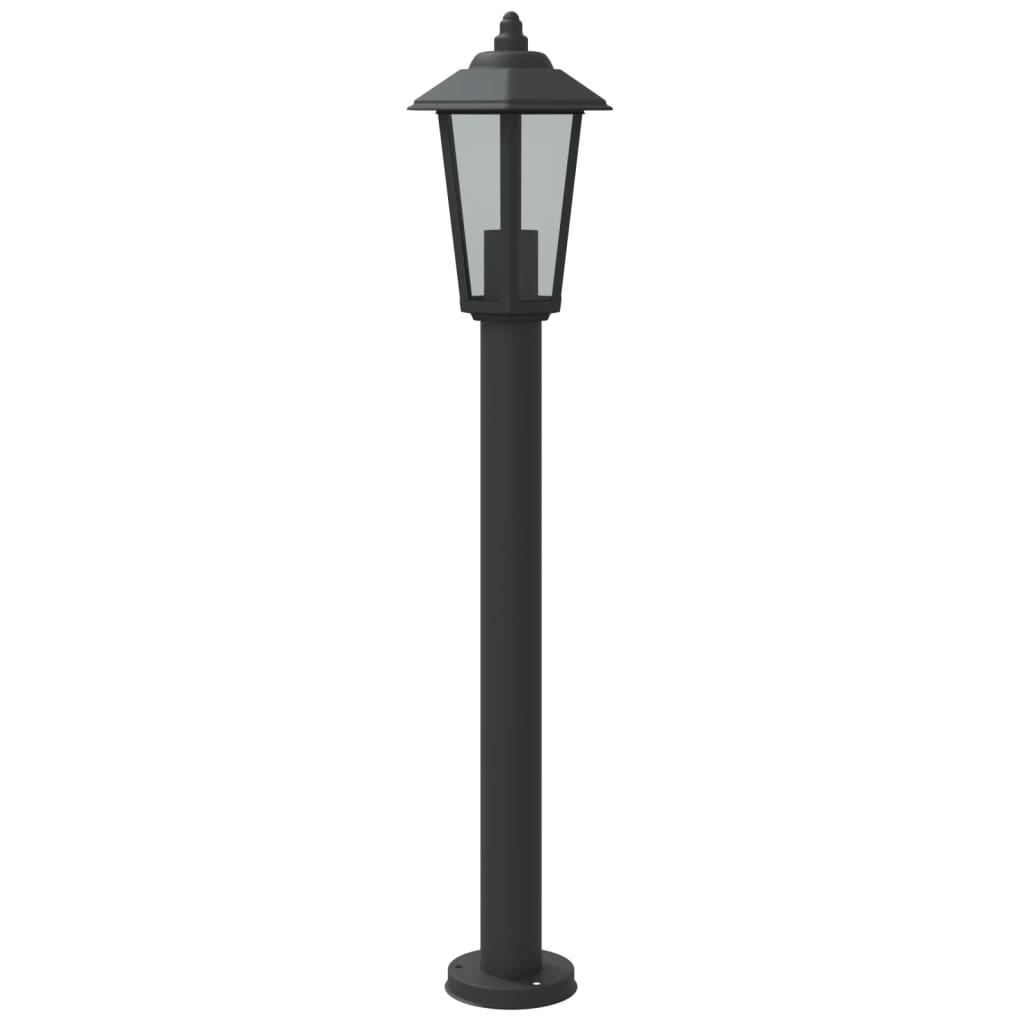 Vloerlamp voor buiten 3 st 80 cm roestvrijstaal zwart