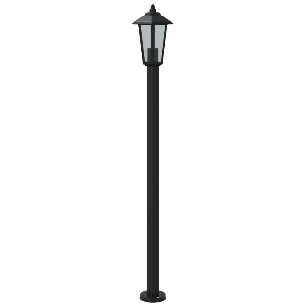 Vloerlamp voor buiten 120 cm roestvrijstaal zwart