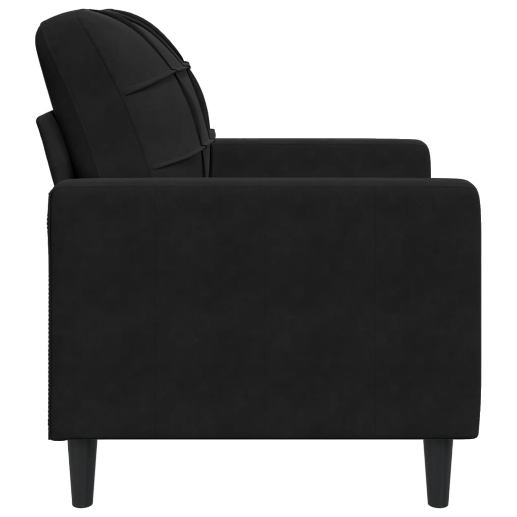 Fauteuil 60 cm fluweel zwart