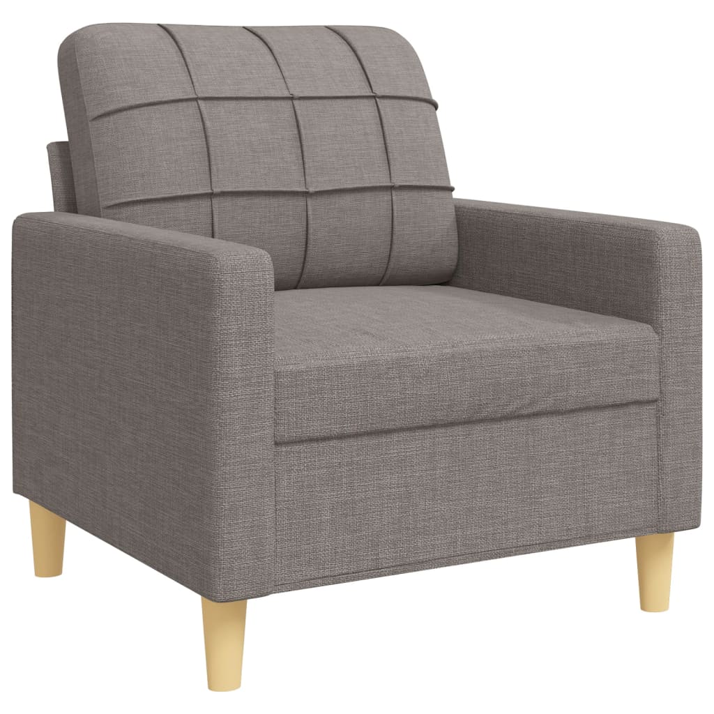 3-delige Loungeset stof taupe