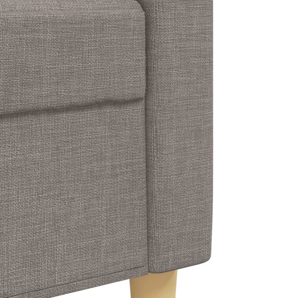 3-delige Loungeset met sierkussens stof taupe