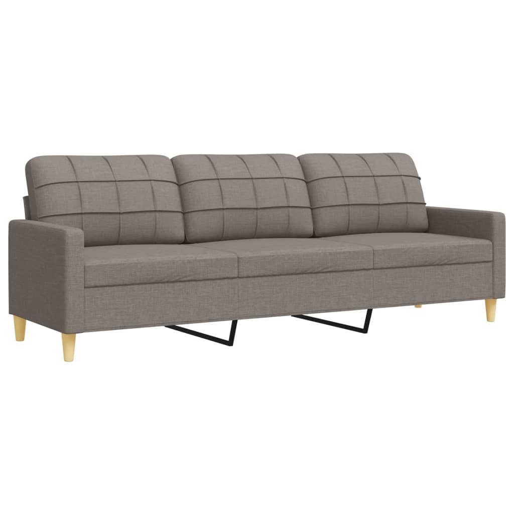 2-delige Loungeset met sierkussens stof taupe