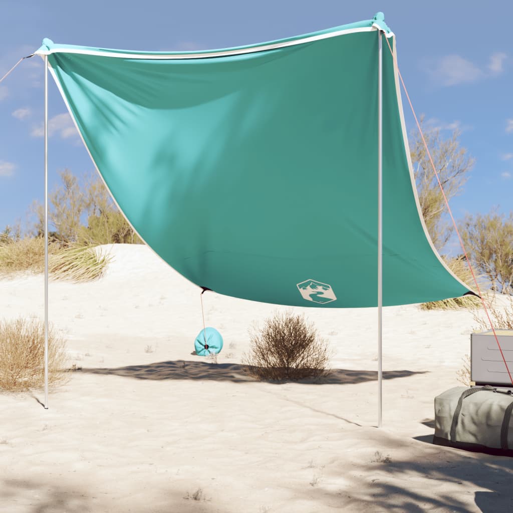 Strandluifel met zandankers 214x236 cm groen