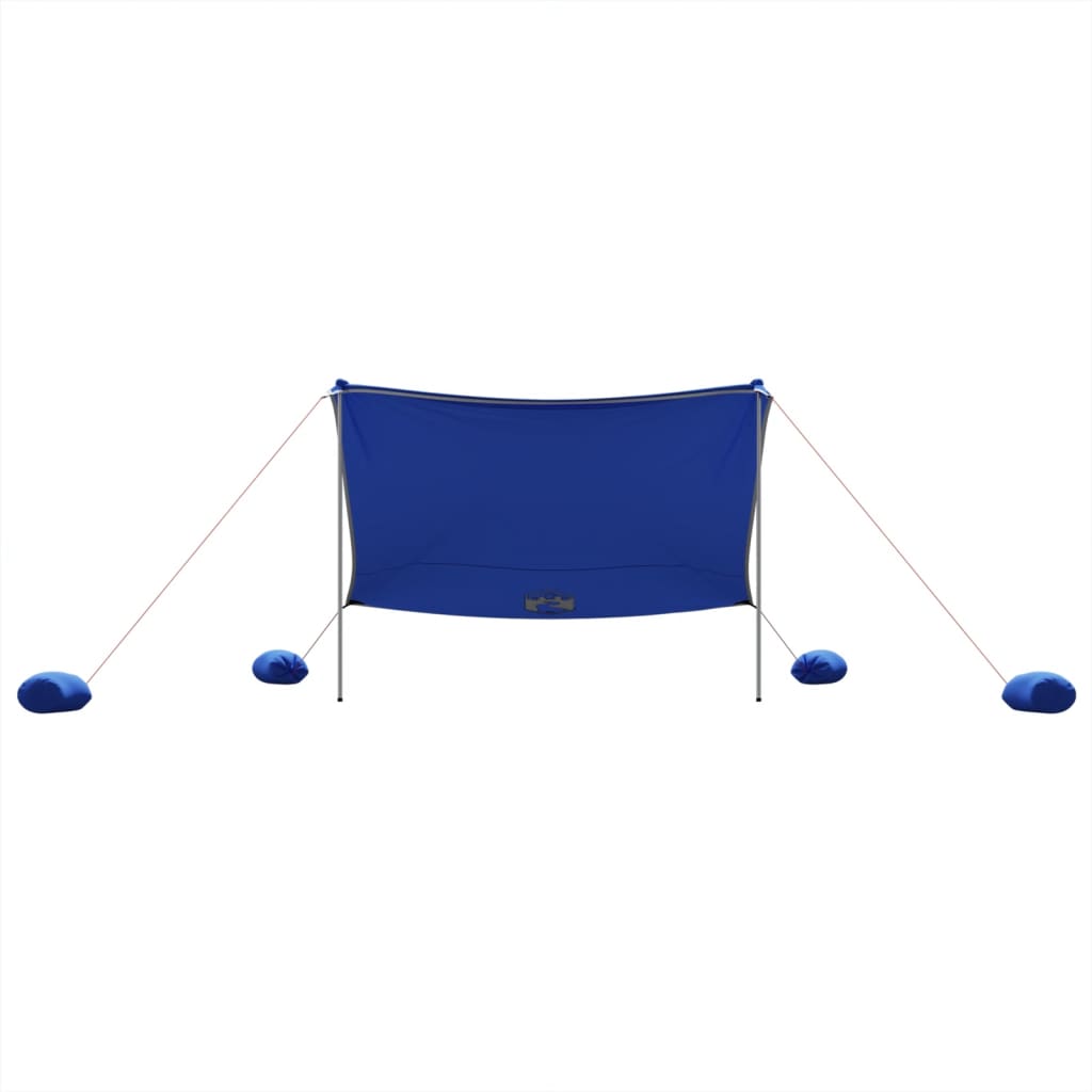 Strandluifel met zandankers 304x300 cm blauw