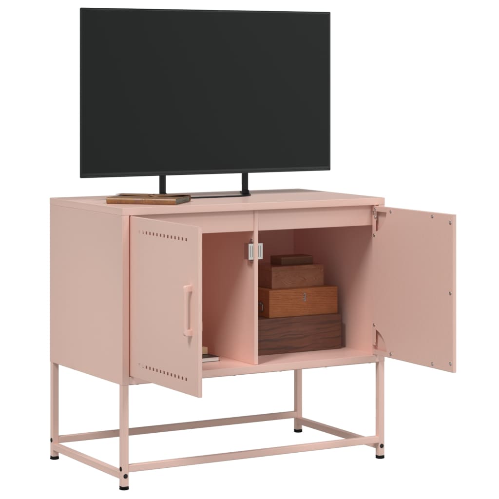 Tv-meubel 68,5x39x60,5 cm staal roze