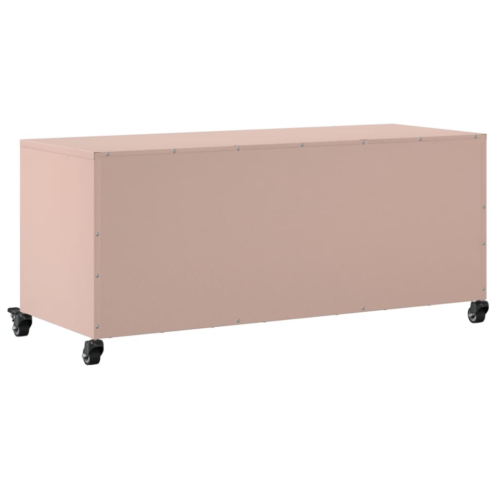 Tv-meubel 100,5x39x43,5 cm koudgewalst staal roze