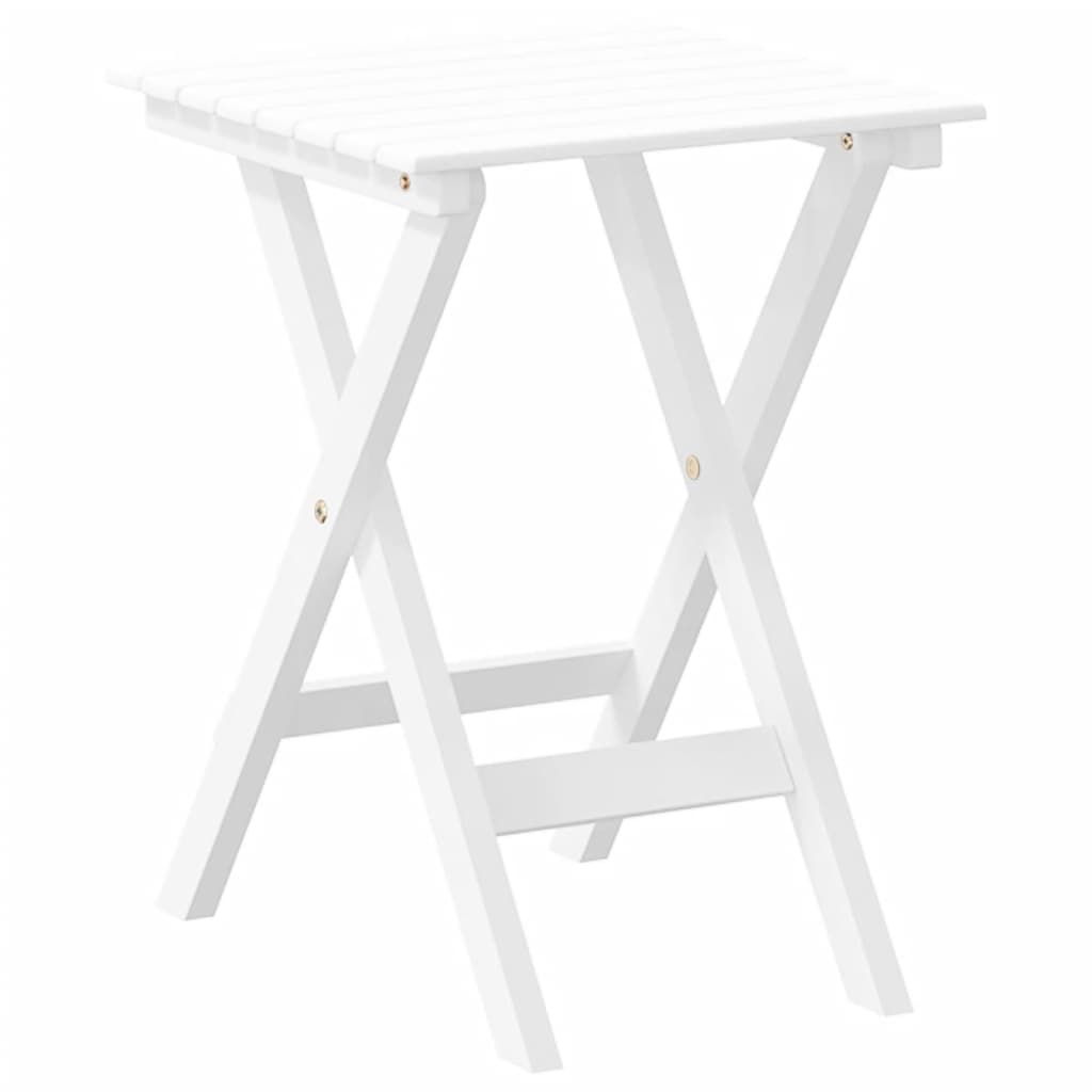Schommelstoel met inklapbare tafel massief populierenhout wit