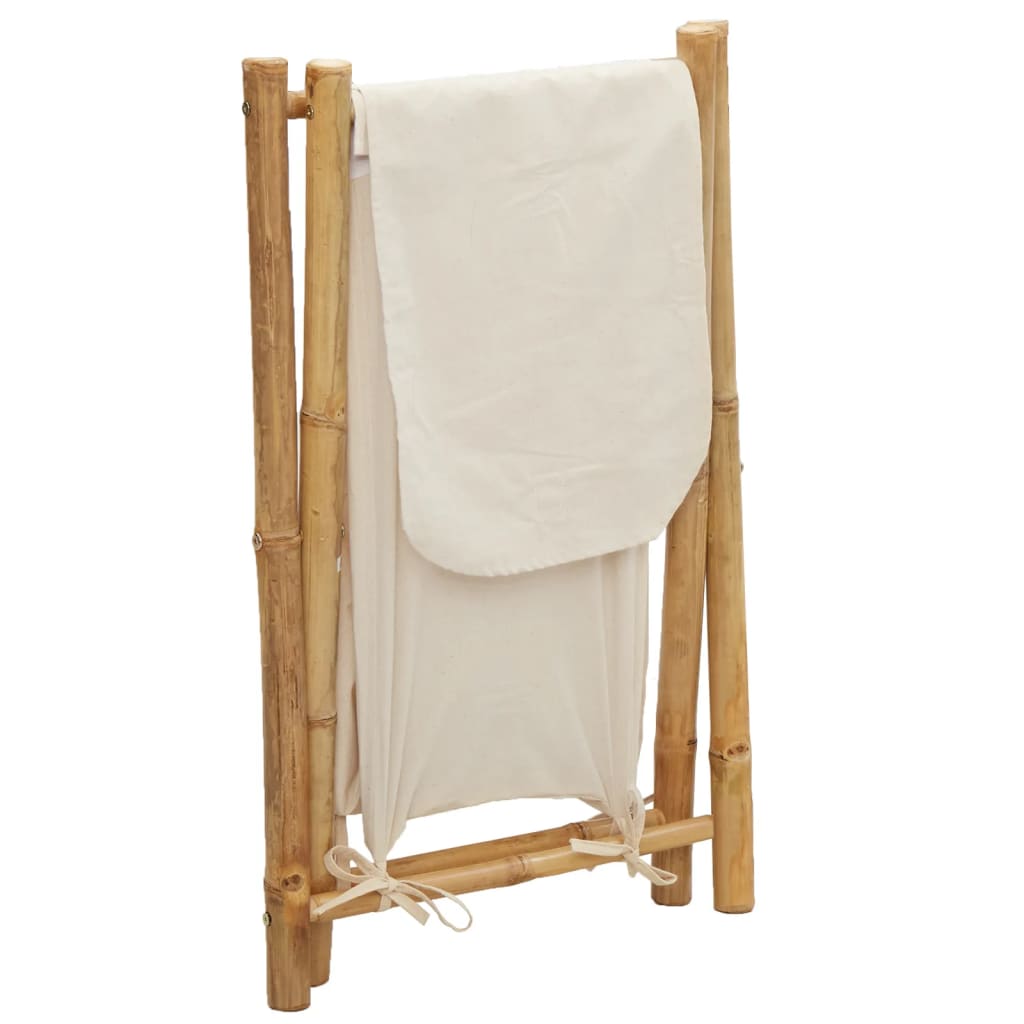 Wasmand 45x55x63,5 cm bamboe crèmewit