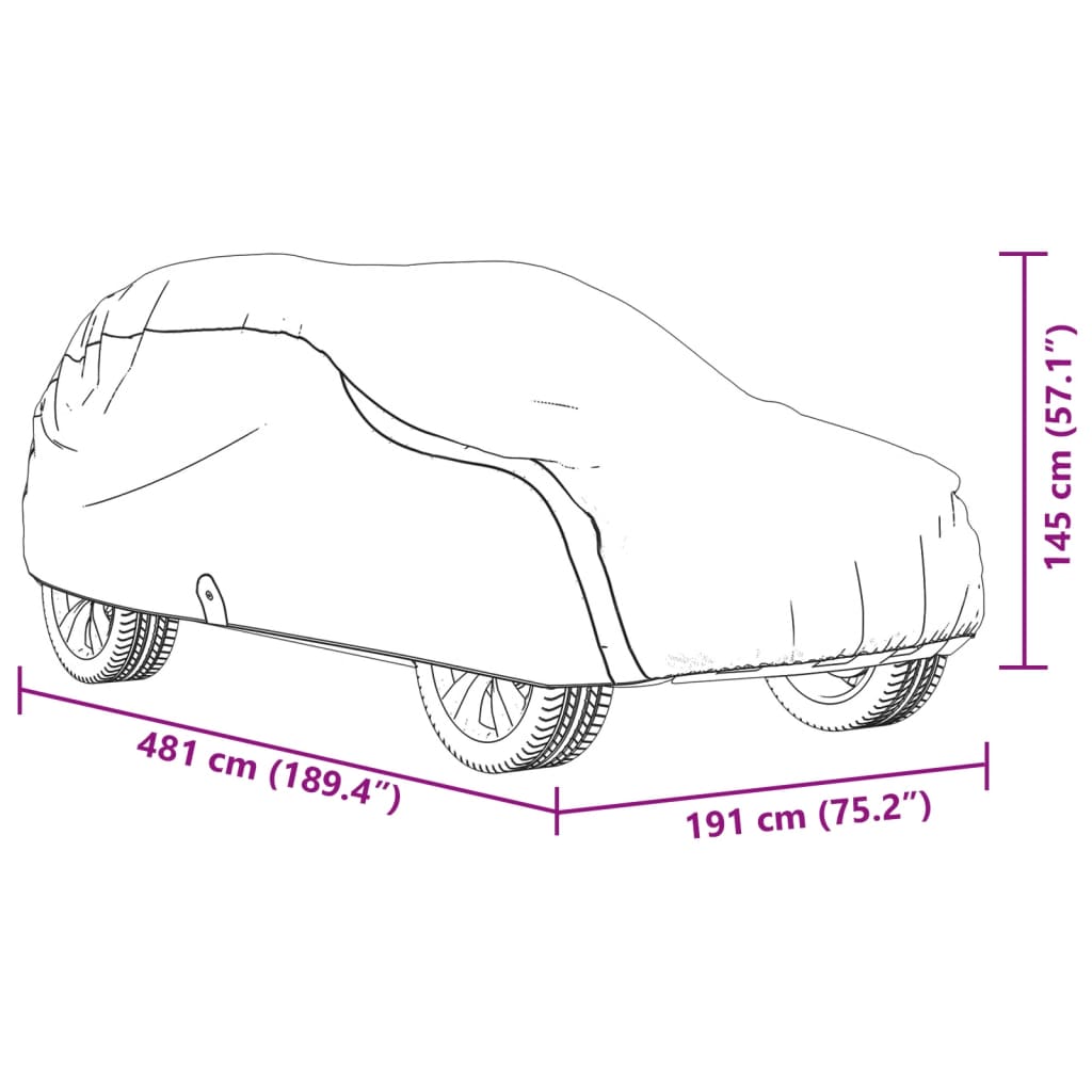 Autohoes voor SUV L nonwoven stof volledig grijs