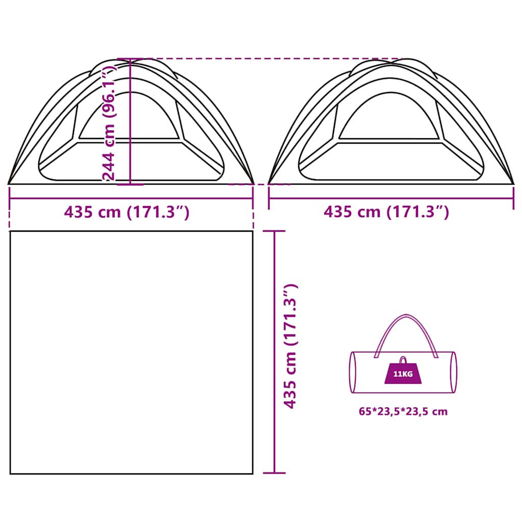 Partytent waterdicht zeegroen