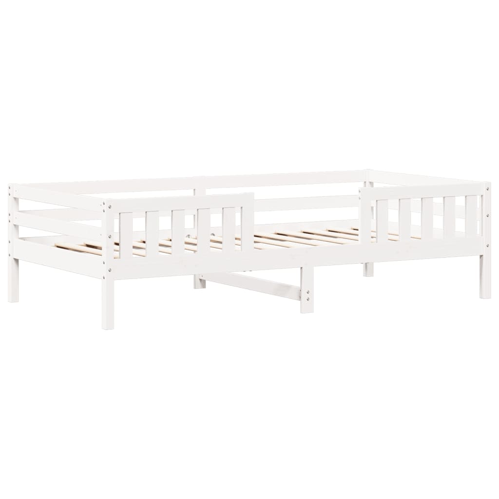 Bedframe met huisje massief grenenhout wit 90x200 cm