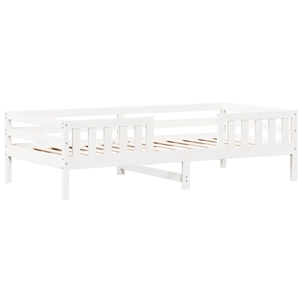 Bedframe met huisje massief grenenhout wit 90x190 cm